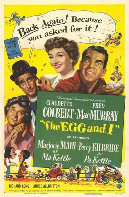 THE EGG AND I (1947) Claudette Colbert, Percy Kilbri - Public Domain DVD NO CASE