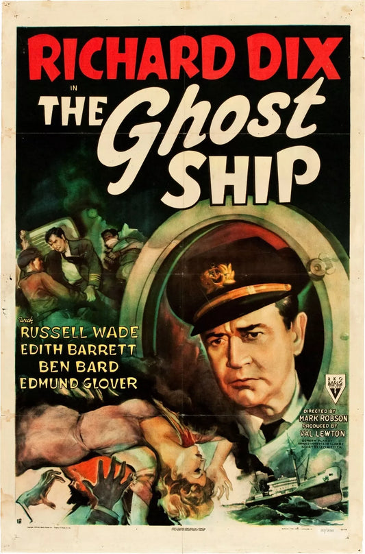 THE GHOST SHIP (1943) Richard Dix, Ben Bard, Public Domain DVD NO CASE