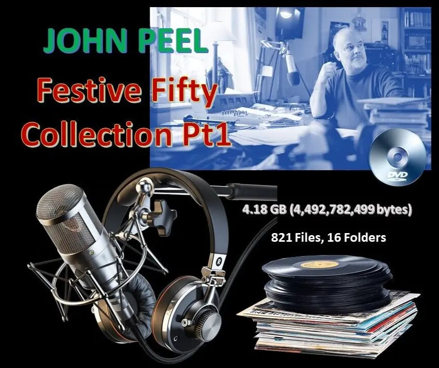 JOHN PEEL - Festive Fifty PT 1 - Retro Old Time Radio Shows MP3 DVDROM