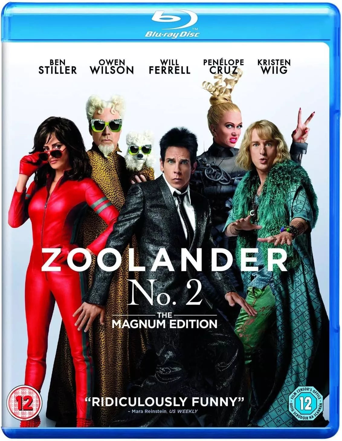 ZOOLANDER 2 -Ben Stiller and Owen Wilson BLU-RAY - NEW SEALED