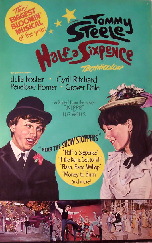 HALF A SIXPENCE  (1967) - DVD - TOMMY STEELE - Public Domain DVD NO CASE