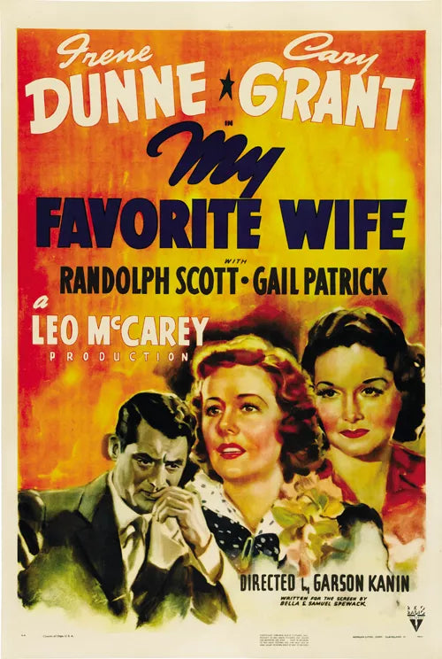 MY FAVORITE WIFE (1940) Cary Grant - Public Domain DVD NO CASE