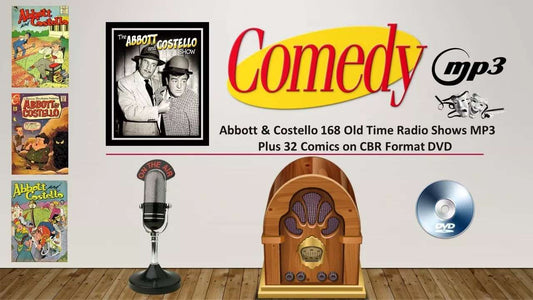 ABBOTT & COSTELLO 168 Old Time Radio Shows + 32 Comics MP3 & CBR DVDROM FREE P&P