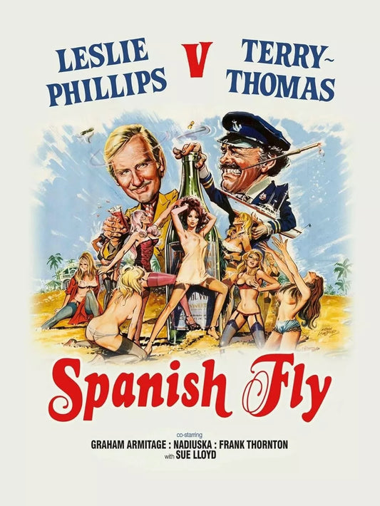 SPANISH FLY (1975) Terry Thomas,Leslie Phillip - Public Domain Movie DVD NO CASE