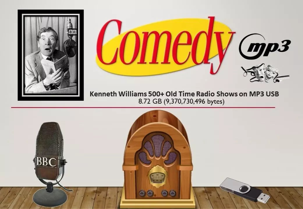 Kenneth Williams Collection of 500+ Old Time Radio Shows  MP3 USB