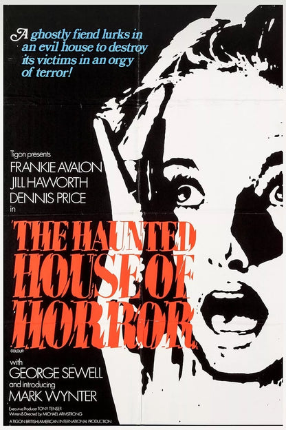 THE HAUNTED HOUSE OF HORROR  (1969) Frankie Avalon, Jill Haworth, Dennis Price - DVD, Public Domain DVD NO CASE