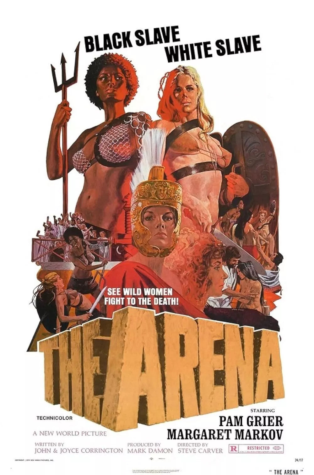 THE ARENA  (1974) Pam Grier - Public Domain DVD NO CASE RARE !