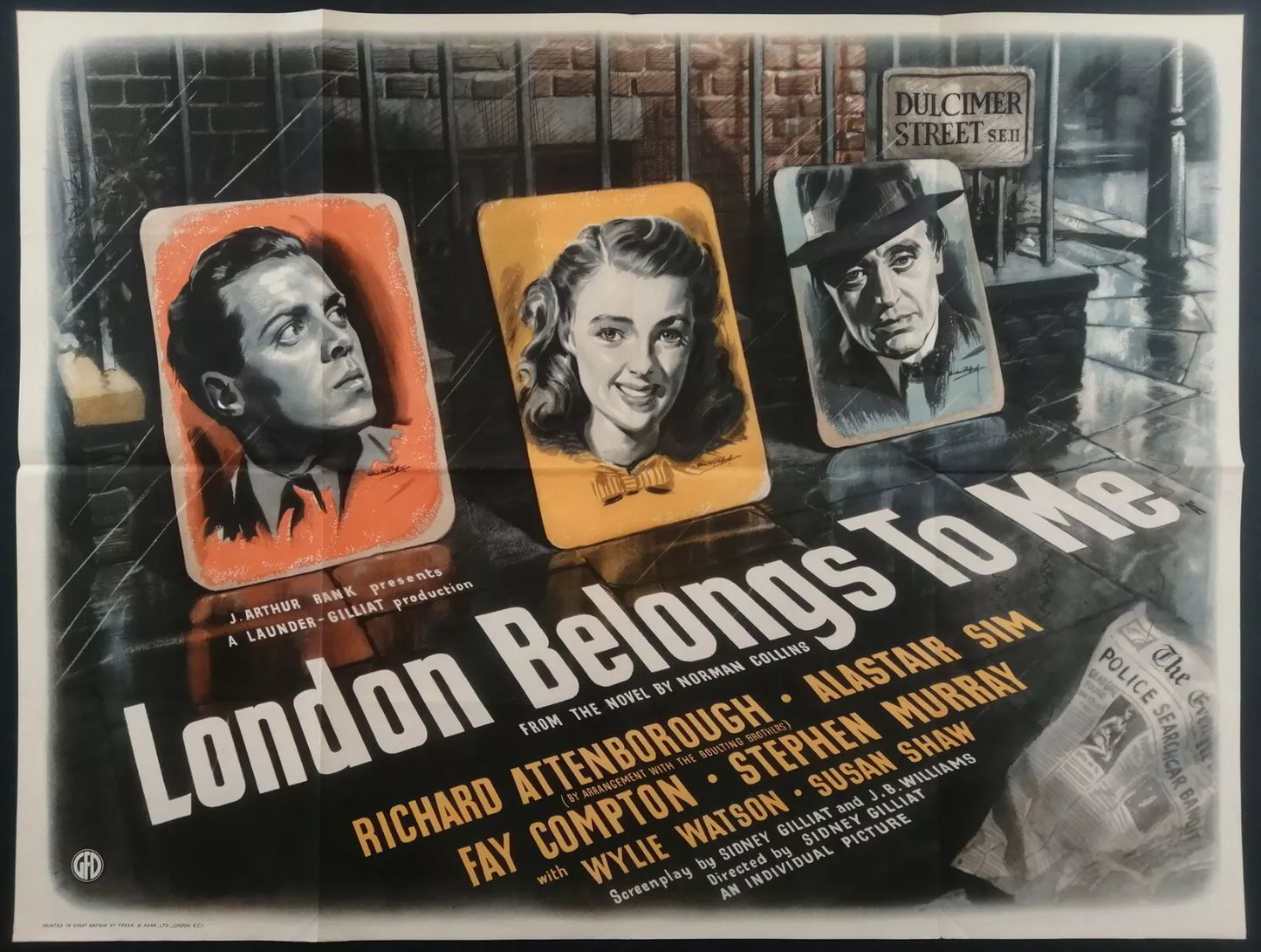 LONDON BELONGS TO ME (1948) Richard Attenborough, Public Domain DVD NO CASE