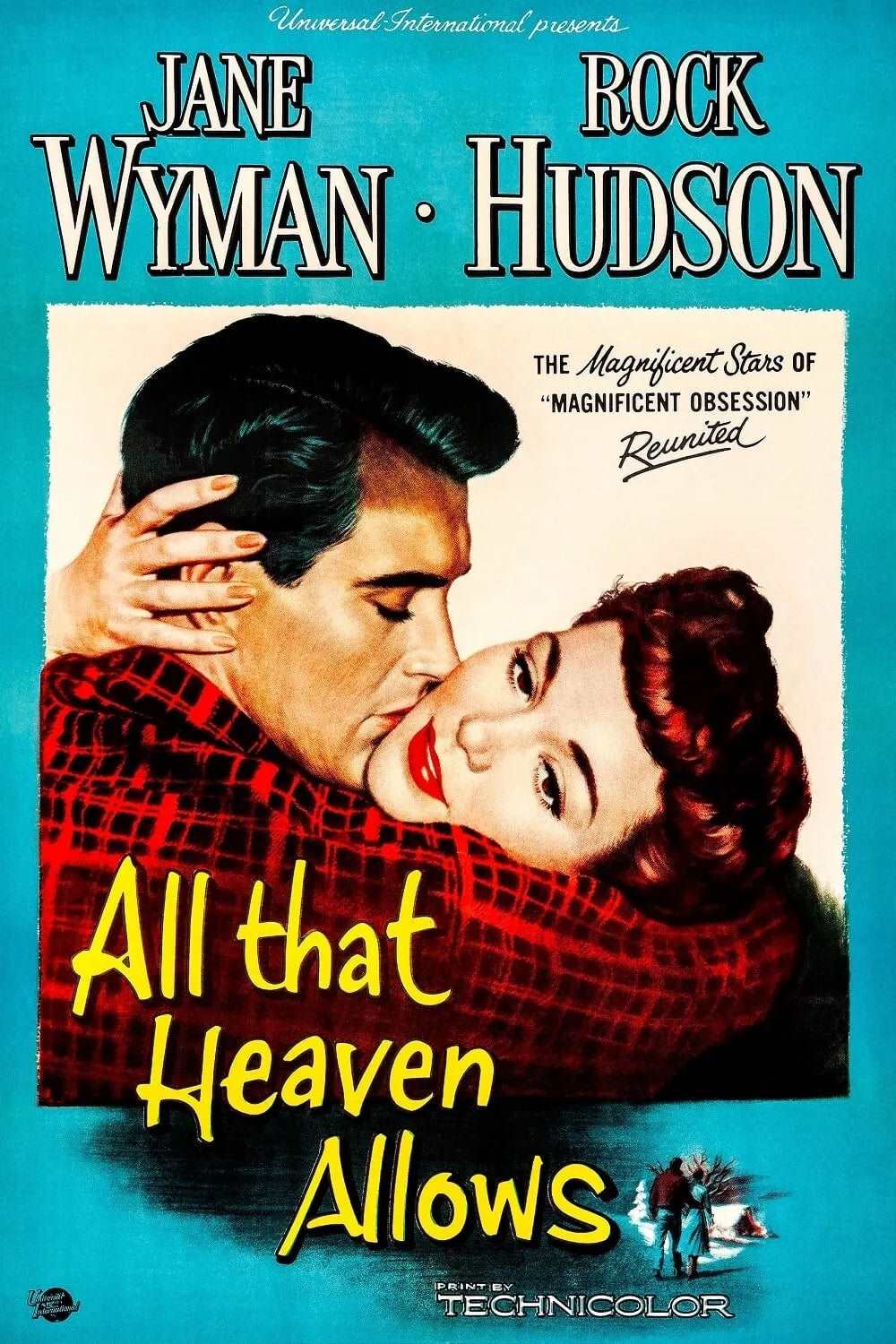 ALL THAT HEAVEN ALLOWS  (1955)  Rock Hudson - Public Domain Movie DVD NO CASE