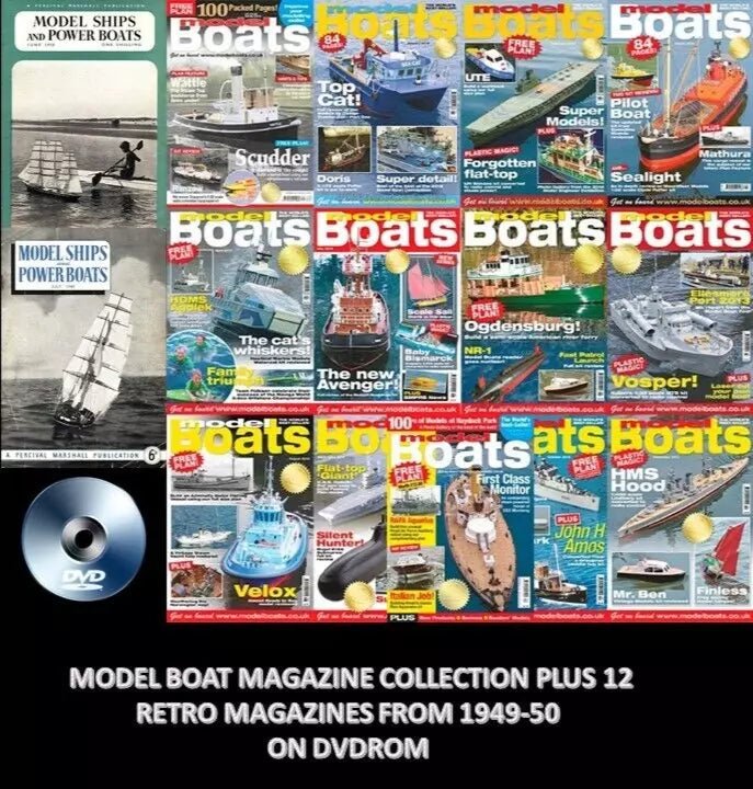 MODEL BOATS MAGAZINE COLLECTION - 100+ ISSUES ON DIGITAL PDF DVD ROM