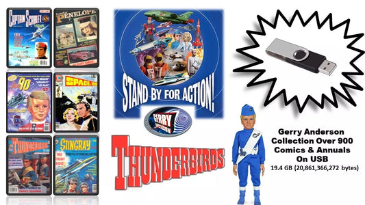 GERRY ANDERSON - RETRO COMICS & ANNUAL COLLECTION ON CBZ & PDF Format ON DVDROM