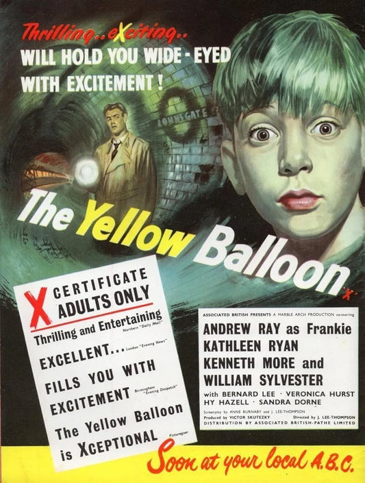 THE YELLOW BALLOON  (1953) Bernard Lee, Kenneth More, Andrew Ray, William Sylvester, Kathleen Ryan  - Public Domain DVD NO CASE