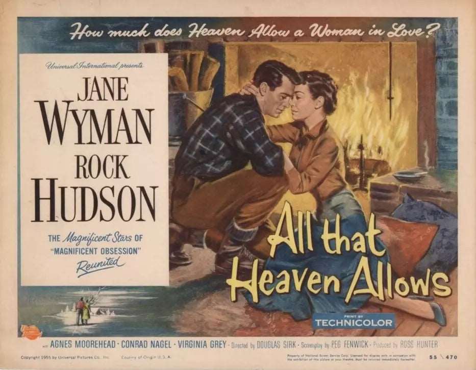 ALL THAT HEAVEN ALLOWS  (1955)  Rock Hudson - Public Domain Movie DVD NO CASE