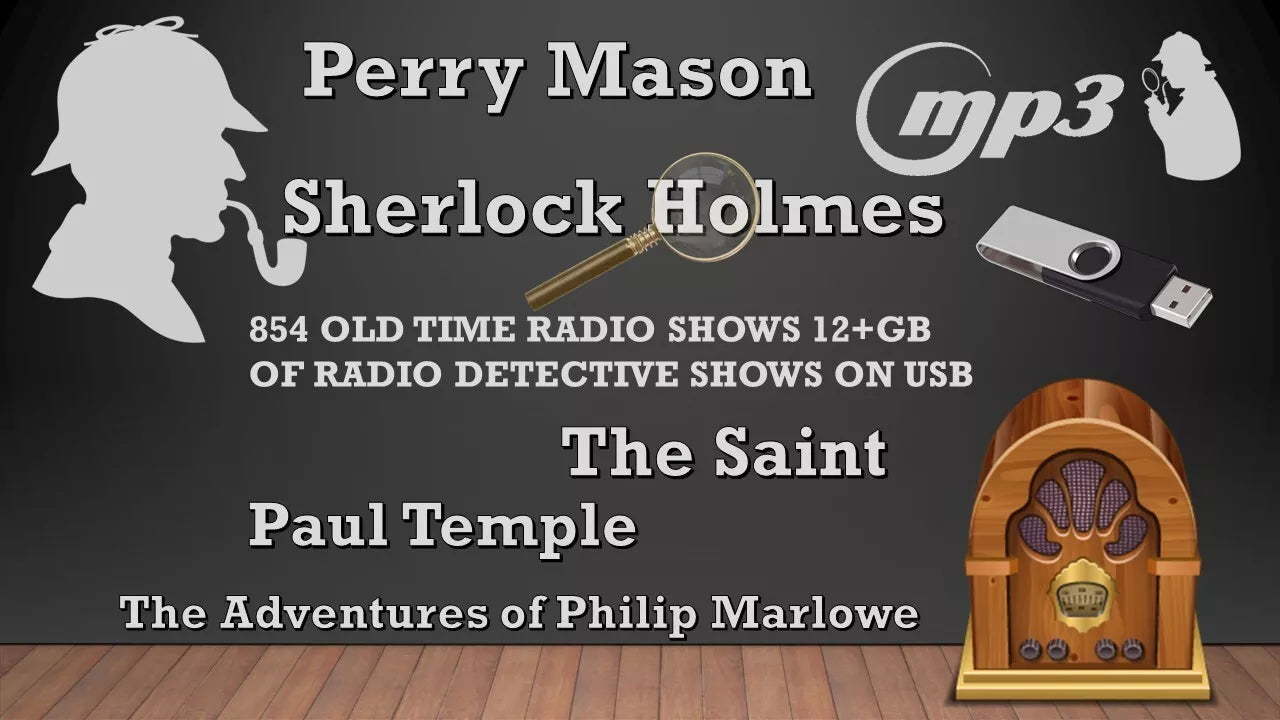 DETECTIVE OLD TIME RADIO SHOWS X854 (Inc SHERLOCK HOLMES) ON USB