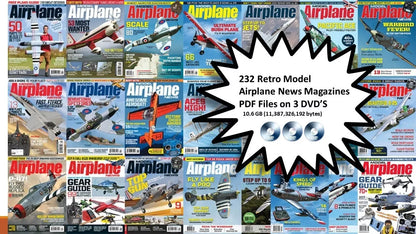 MODEL AIRPLANE MAGAZINE NEWS - 232 ISSUES ON PDF FORMAT ON X3 DVDROM's