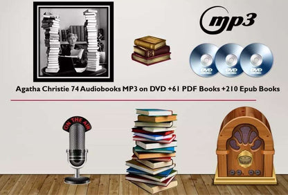 AGATHA CHRISTIE - 74 Radio Shows MP3 on DVD +61 PDF BOOKS +210 EPUB BOOKS