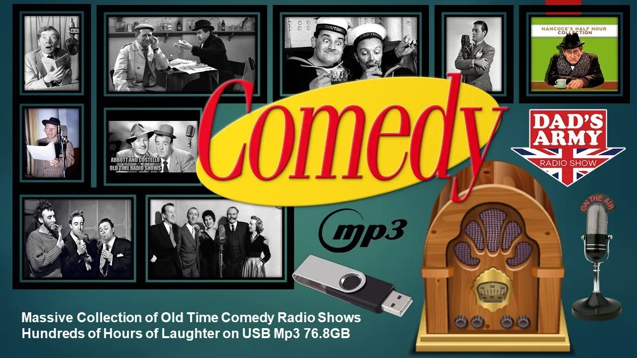 MASSIVE COLLECTION OF OLD TIME RADIO COMEDY SHOWS  76.8 GB OF MP3's ON USB