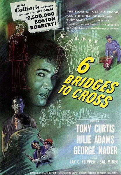 6 BRIDGES TO CROSS (1955) Tony Curtis - Public Domain DVD NO CASE