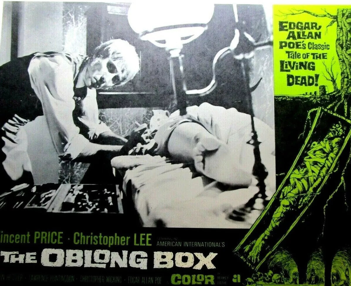 THE OBLONG BOX  (1969) Christopher Lee, Vincent Price, Hilary Dwyer, Alastair Williamson - Public Domain DVD NO CASE RARE !