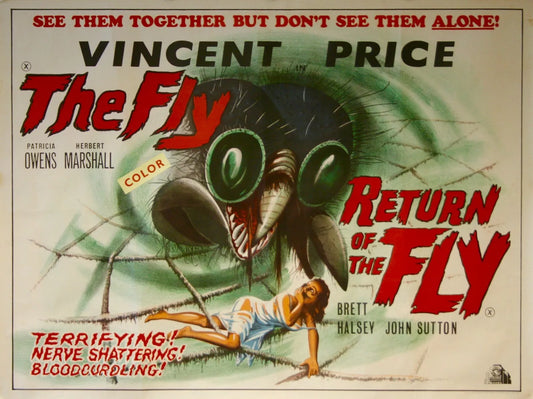 THE FLY COLLECTION  (1958-59) Vincent Price - DVD Public Domain DVD NO CASE