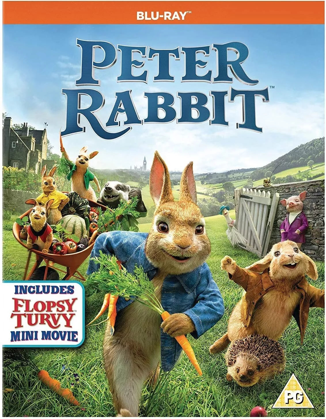 PETER RABBIT- BLU RAY -  + FLOPSY TURVY  MINI MOVIE -  NEW SEALED