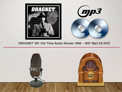 Dragnet 391 Old Time Radio Shows 1949 to 1957 Mp3 ON DVDROM'S - Free P&P