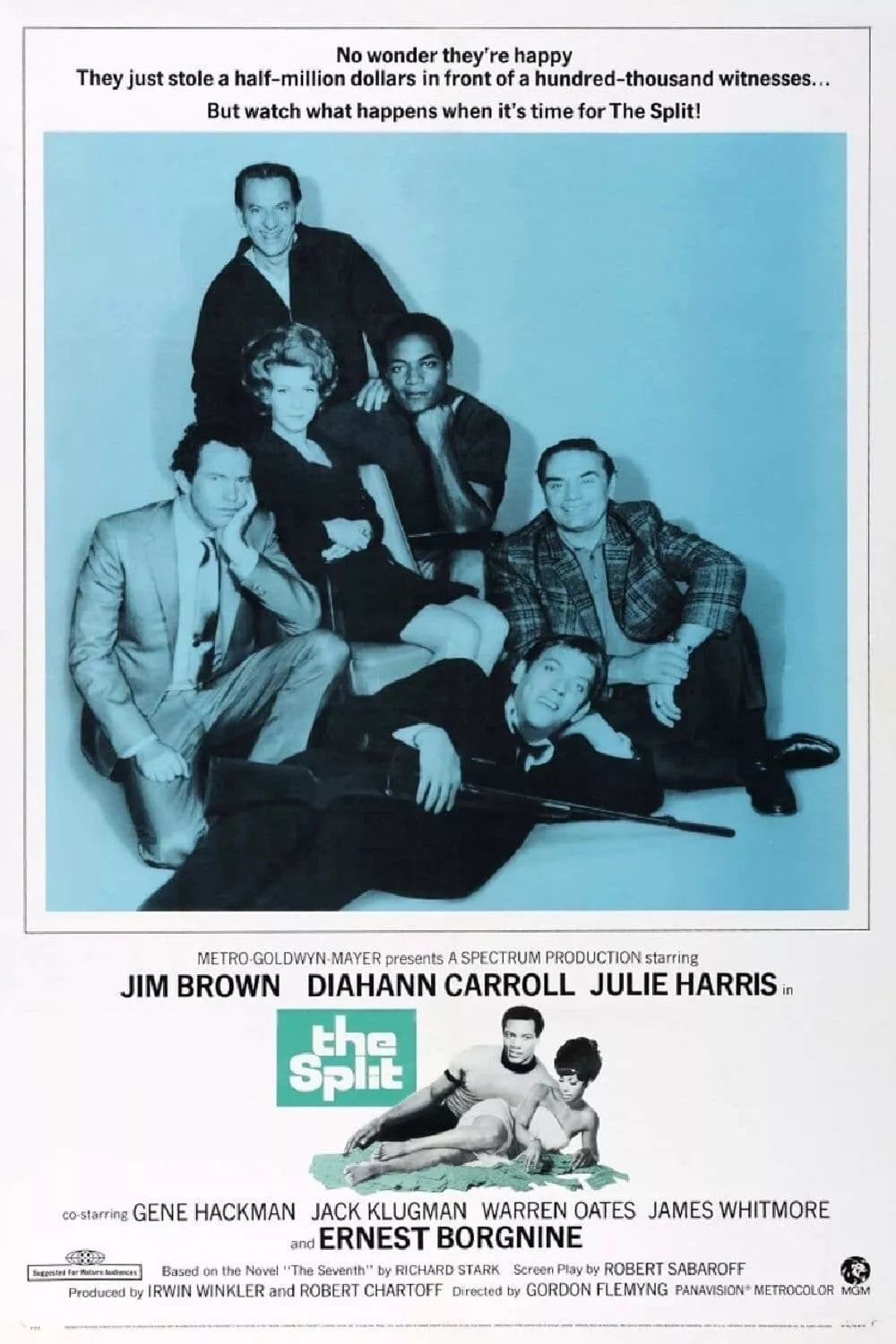 THE SPLIT (1968) Gene Hackman, Julie Harris, Public Domain DVD NO CASE