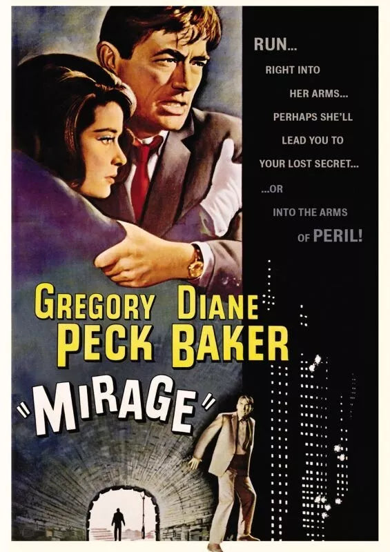 MIRAGE (1965) Gregory Peck,Diane Baker,Walter Matthau- Public Domain DVD NO CASE