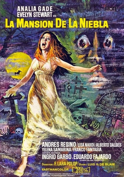 THE MURDER MANSION (1972) Evelyn Stewart, Analía Gadé - DVD, Public Domain DVD NO CASE