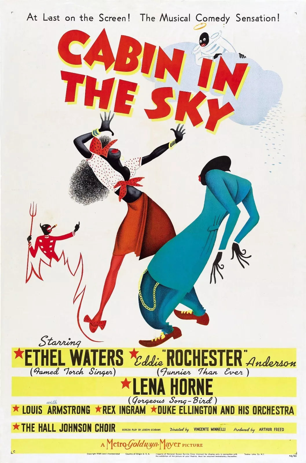 CABIN IN THE SKY  (1943) Ethel Waters , DVD - Public Domain DVD NO CASE