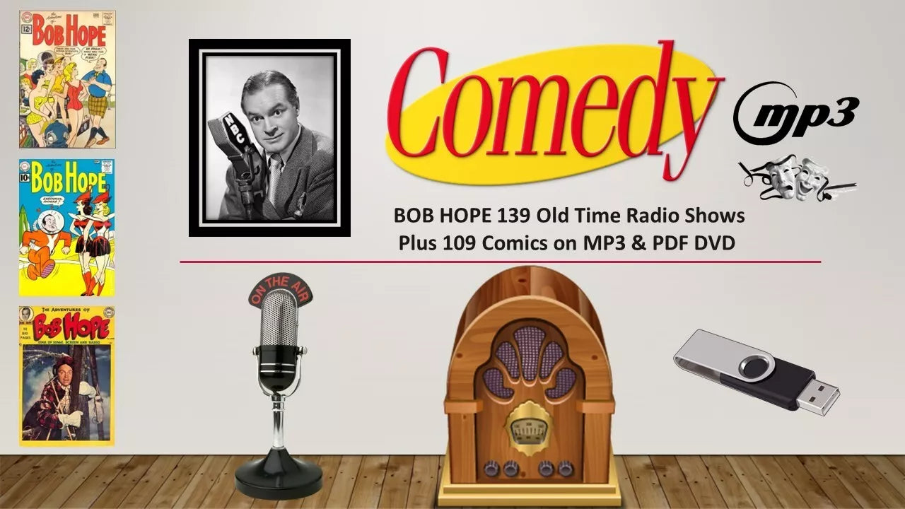 BOB HOPE - 139 Old Time Radio Shows + 109 Comics MP3 & PDF USB FREE P&P