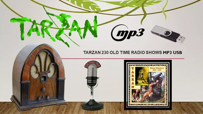 TARZAN - 230 OLD TIME RADIO SHOWS - MP3 USB