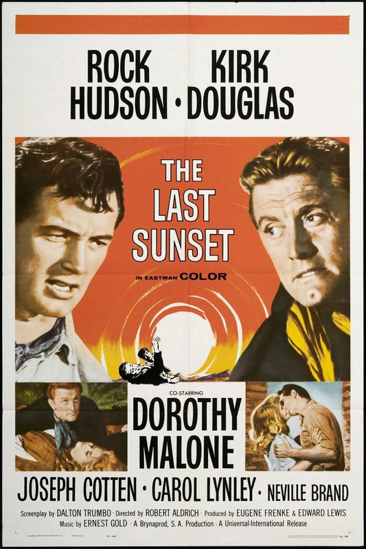 THE LAST SUNSET (1961) Rock Hudson, Kirk Douglas - Public Domain DVD NO CASE