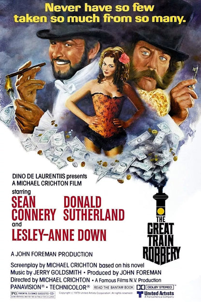 THE GREAT TRAIN ROBBERY (1978) Donald Sutherland, Lesley-Anne Down, Sean Connery - Public Domain DVD NO CASE