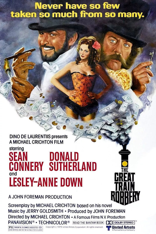 THE GREAT TRAIN ROBBERY (1978) Donald Sutherland, Lesley-Anne Down, Sean Connery - Public Domain DVD NO CASE