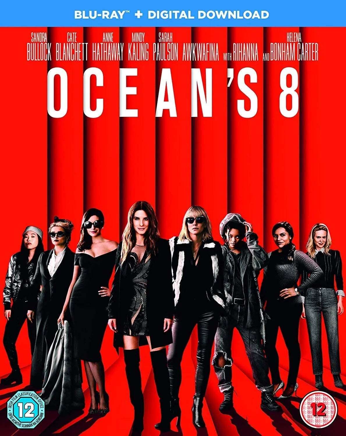 OCEAN'S 8 - (Sandra Bullock) (Anne Hathaway) - BLU-RAY - NEW SEALED - FREE POST