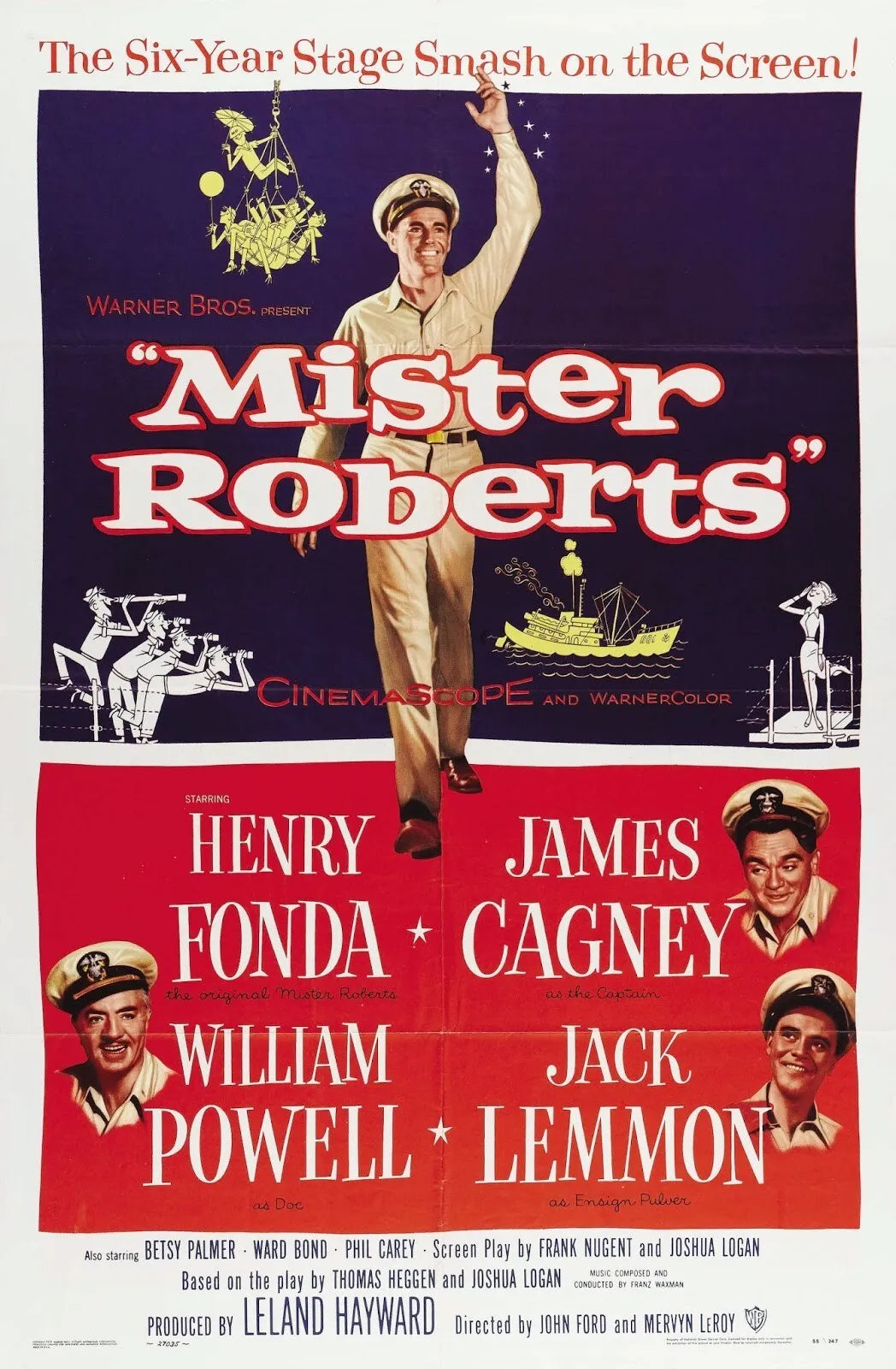 MISTER ROBERTS  (1955) - DVD - Henry Fonda - Public Domain DVD NO CASE