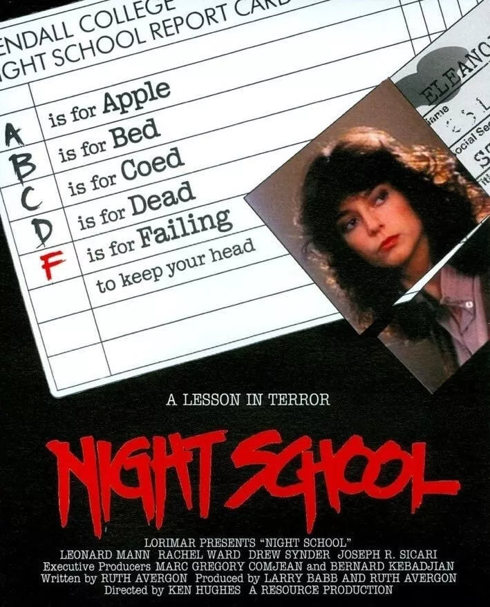 NIGHT SCHOOL (1981) Rachel Ward, Leonard Mann - Public Domain DVD NO CASE