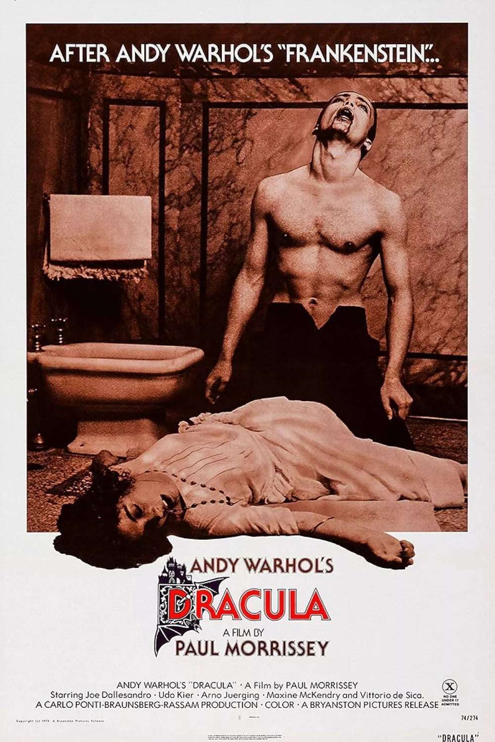 Andy Warhol's BLOOD FOR DRACULA (1974)  - Public Domain DVD NO CASE