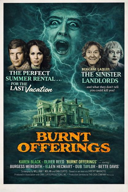 BURNT OFFERINGS (1976) Bette Davis, Oliver Reed - DVD Public Domain DVD NO CASE
