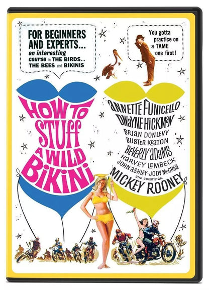 HOW TO STUFF A WILD BIKINI (1965) Frankie Avalon - Public Domain DVD NO CASE