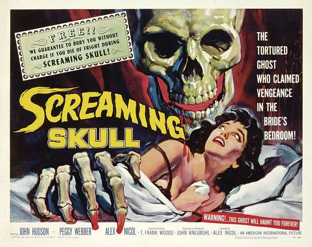 THE SCREAMING SKULL (1958) John Hudson - Public Domain DVD NO CASE