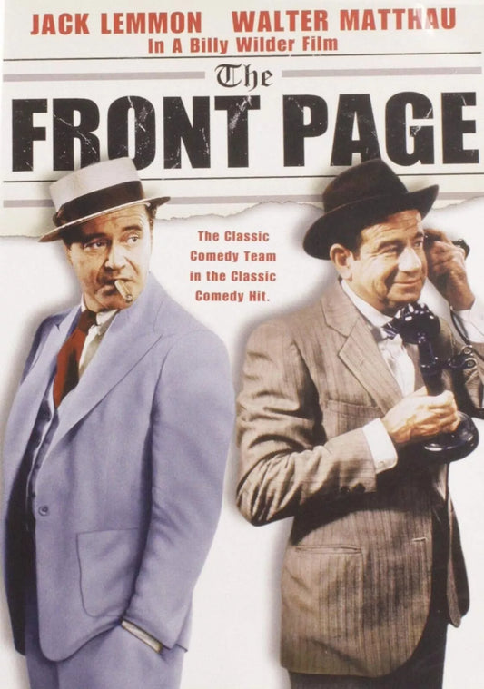 THE FRONT PAGE (1974) Jack Lemmon,Walter Matthau,Vincent Gardenia,Susan Sarandon - Public Domain DVD NO CASE