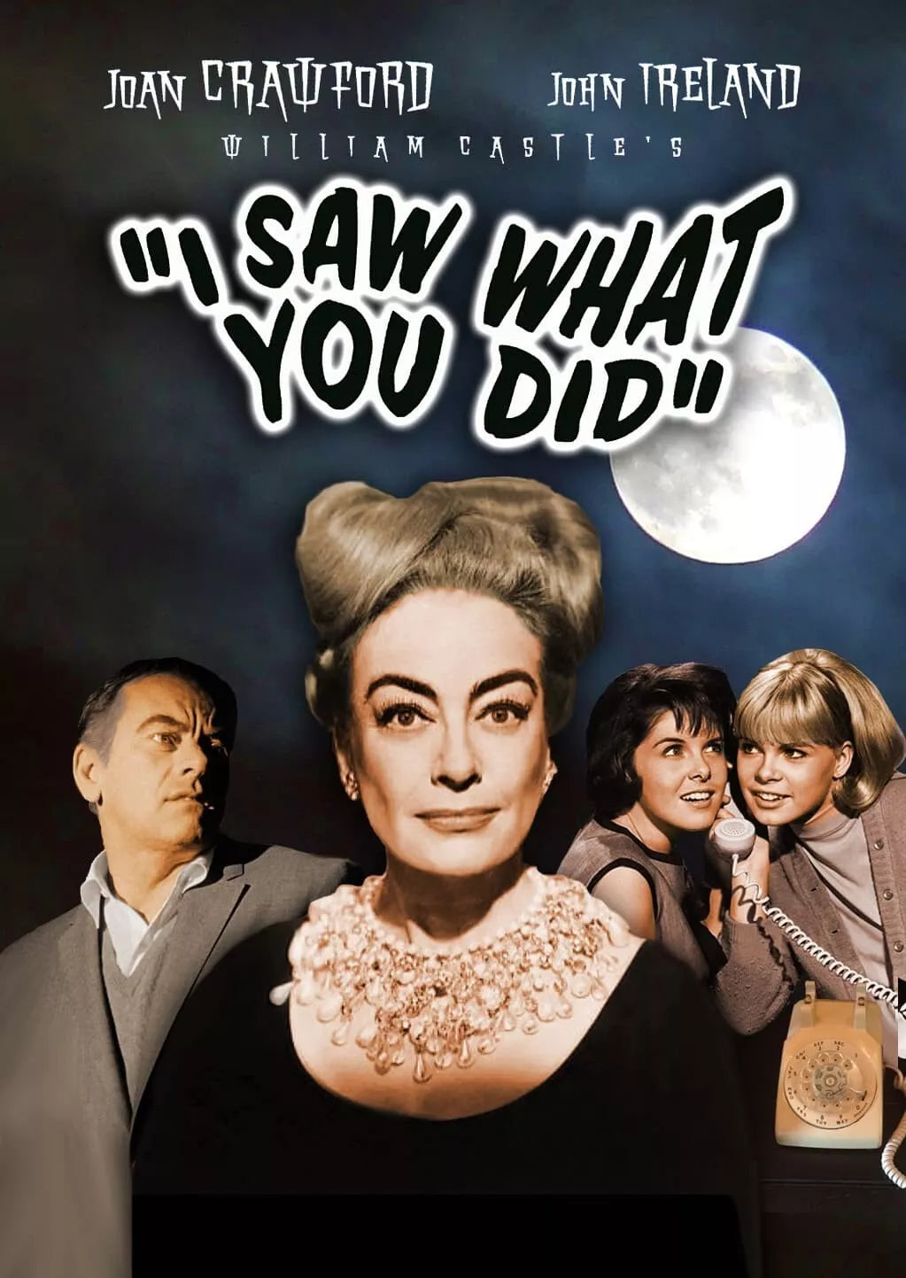 " I SAW WHAT YOU DID" (1965) Starring John Ireland,Joan Crawford - Public Domain Movie Disc only