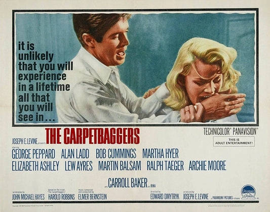 THE CARPETBAGGERS (1964) George Peppard,Alan Ladd, Public Domain DVD NO CASE