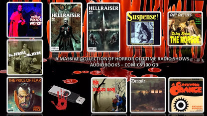 HUGE COLLECTION OF OLD TIME RADIO HORROR SHOWS 100+ GB MP3 & CBR FILES ON USB