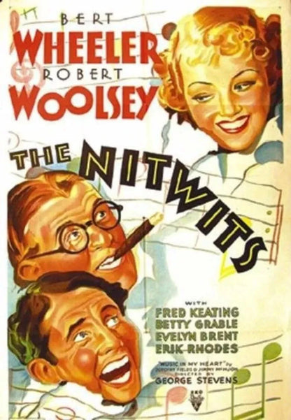 THE NITWITS (1935) Bert Wheeler, Betty Grable, Robert Woolsey - DVD - Public Domain DVD NO CASE