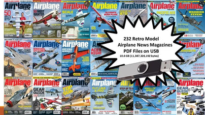 MODEL AIRPLANE MAGAZINE NEWS - 232 ISSUES ON PDF FORMAT ON USB