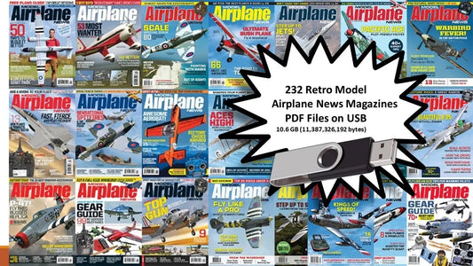 MODEL AIRPLANE MAGAZINE NEWS - 232 ISSUES ON PDF FORMAT ON USB