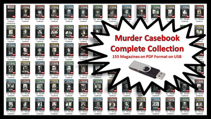 MURDER CASEBOOK MAGAZINES - 155 ISSUES PDF FORMAT ON USB CERT 18